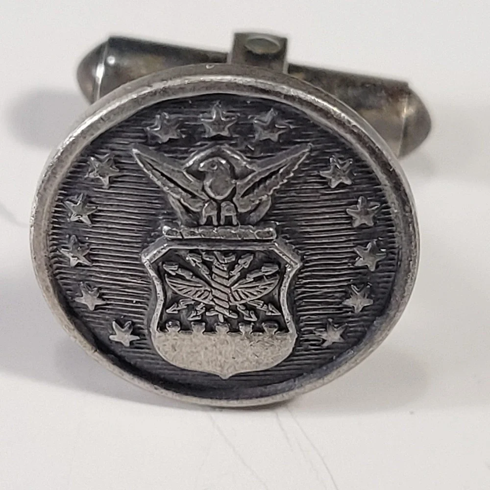 Meyer Inc Sterling Silver Air Force Cufflinks Mens Bullet Back‎ Military 9.4g